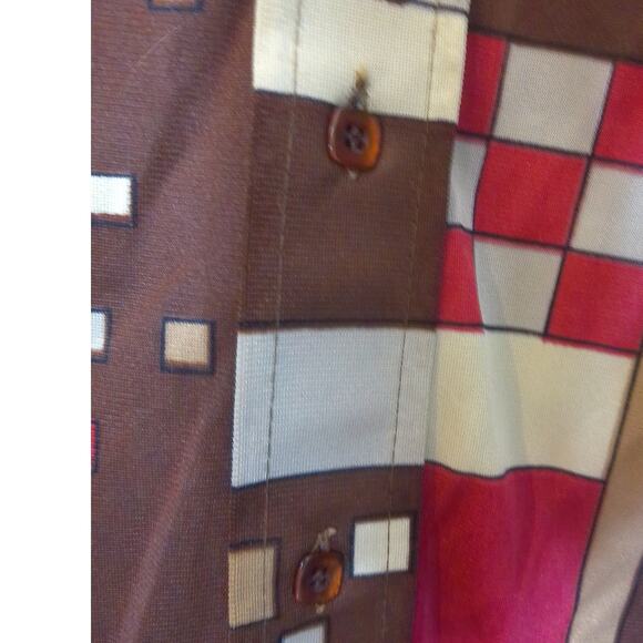 Vintage Kings Road Designer Collection Psychedelic Dagger Collar Top Shirt XL - Picture 6 of 7